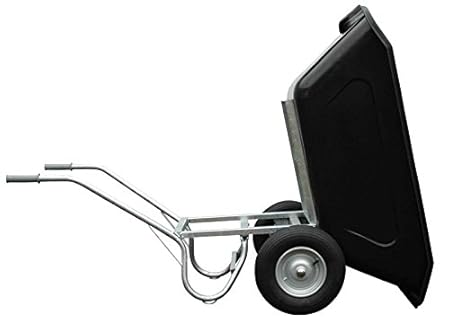 YERD basis: Große Hofkarre / Stallkarre / Schubkarre aus der Landwirtschaft, mit verzinktem Gestell, 1-Rad oder 2-Rad Ausführ