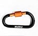 Makhry 6PCS Aluminum D-Ring Carabiner Locking Hook Camping Hooks Keychain Carabiner Hooks for Hiking Fishing Gadget(Random Color)