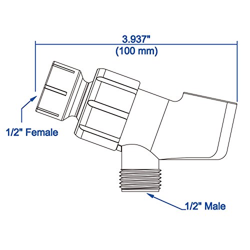 YOO.MEE On Wall Mount Handheld shower head Holder Bracket, Chrome - Thumbnail 2