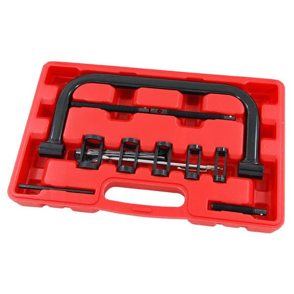 Neilsen CT1112 Valve Spring Compressor Kit with 5 Adaptors 16–30mm | Forcing Screws 70 110 120mm | Ideal for Motorcycles and Small Bore Engines
