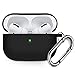 Compatible AirPods Pro Case Cover Silicone Protective Skin for Apple Airpod Pro Case 2019 (Front LED Visible) Black