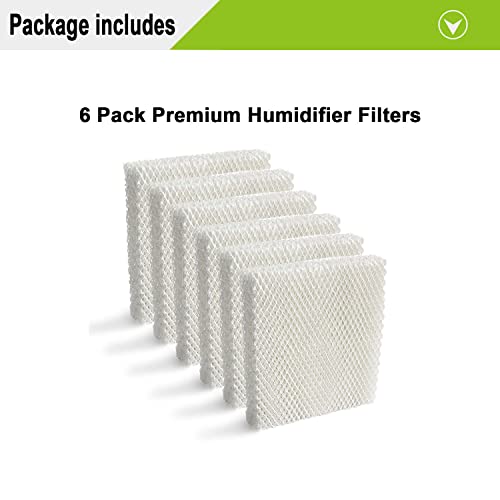 Lemige 6 Pack Humidifier Wicking HFT600 Filters T Compatible with Honeywell Tower Humidifier