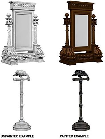 Pathfinder Deep Cuts Unpainted Miniatures - Mirror & Bird on Stand