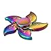 FANKUTOYS Triangle Hand Fidget Spinner Fingertip Gyro Anxiety Toy, (Rainbow color)