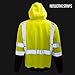 New York Hi-Viz Workwear H8312 Men's ANSI Class 3 High Visibility Class 3 Sweatshirt, Hooded Pullover, Knit Lining, Black Bottom (Lime, XX-Large)