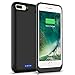 iPhone 8 Plus / 7 Plus Battery Case 7000mAh, Gasopic Extended Rechargeable Charger Case External Battery Pack Portable ANK Charging Case for iPhone 7 Plus, 8 Plus -Black
