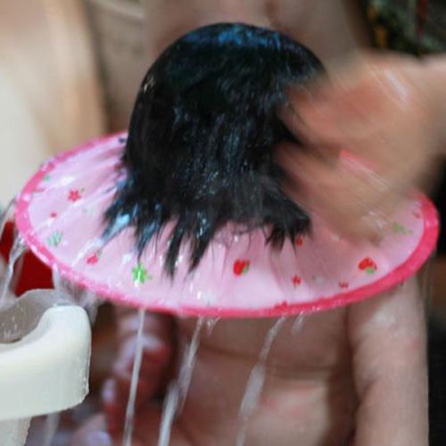 NPLE--[Manito Shampoo Cap] Baby Kid Child Adult Shampoo Bath Shower Cap Hat Wash Hair (Pink) - Thumbnail 3
