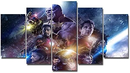LMPTART(TM Framed 60x32 inches Print Avengers Endgame Captain American Marvel Superheroes Movie Poster Gift for Children Kids Decor Canvas Wall Art Painting Home Decor Wall Art Picture Ready to Hang
