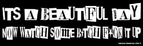 It's a beautiful day! Bumper Sticker Decal