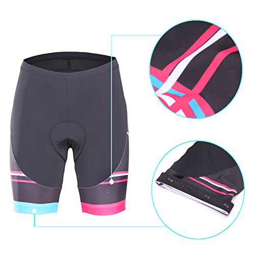 Beroy Bike Shorts with 3D Gel Padded,Cycling Shorts Women Padded with Transfer Printing Panel
