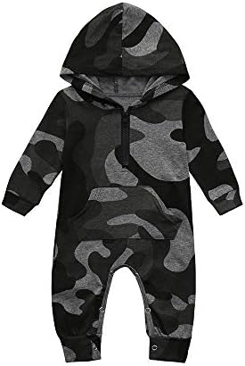 Infant Baby Camouflage Jumpsuit Outfits Boys Girls Hooded Romper Jumpsuit Bodysuit Hoodies Outfits Baby Clothes by LuckUK
