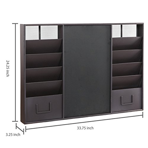 5 34+Inch+Wall+Mounted+Chalkboard+Document+Organizer