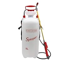 Flesser Pump Pressure Sprayer 2-Gallon Pressure Sprayer with Shoulder Strap for Herbicides,Fertilizers,Mild Cleaning Solutions and Bleach (White)