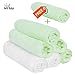 Premium Organic Rayon from Bamboo Washcloths 7 Pack- Hypoallergenic ULTRA SOFT & Absorbent Towels for Baby’s Sensitive Skin,10”x10” Reusable Wipes - Excellent Baby Shower & Baby Gift for Travel Bathin