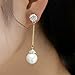CNCbetter Women Fashion Charms Simulated-Pearl Charms Ball Dangle Long Screw Back Clip On Earring