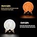 LOFTEK 5.9-inch 3D Printing Moon Lamp,Ideal Gifts for Mood Lightning, Rechargeable Moon Light with Stand, Warm White & Cool White, Dimmable Touch Control Brightness with USB Charging