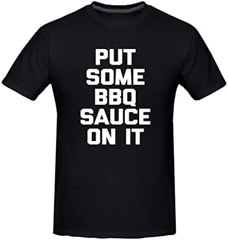 Dorahome Men's Put Some BBQ Sauce On It Funny T-shirt (Black Medium)