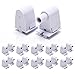 JACKYLED T8 T10 T12 Single Pin FA8 Lamp Holder Tombstone Base 10 Pairs for Fluorescent LED Tube Light Replacement Plunger Socket