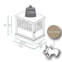 Casual Home Wooden Medium Pet Crate, End