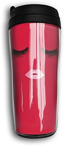 Water Bottle, Eyelash Sexy Lip Decaf Mountain Outdoor Coffee Mug Carry Hand Cup Reusable Plastic Curve Travel Mug Coffee Tumbler For Women Men Kids Teens Adults Fathers Day Gifts