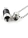 Mens and Boys Diffuser Necklace Vial made of Stainless Steel with Black Bands for Essential Oil Diffuser or Cremation Vial.