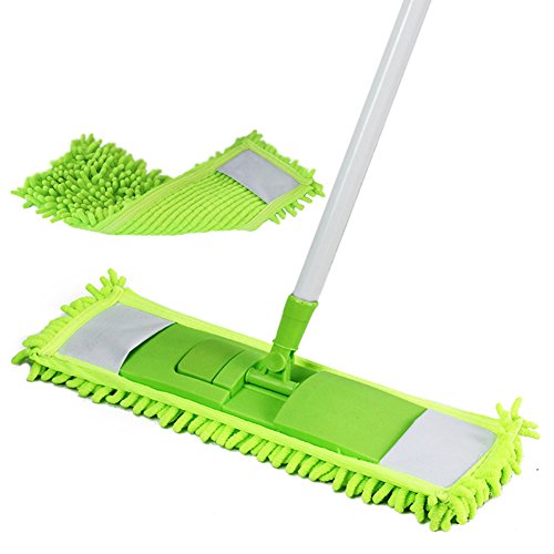 Gloyy מיקרופייבר עץ שטיח לנגב 2 רפידות Mop שטוחות לשימוש חוזר