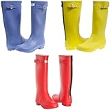 Women's Tall Mid Calf Rain & Snow Rubber Boots - Classic Zipper Design