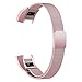 Fitbit Alta Band, TENKER Adjustable Replacement Accessories Bands Metal Wristband Band Strap for Fitbit Alta HR, Fitbit Alta (Rose Gold)