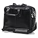 Alpine Swiss Monroe Leather Briefcase Top-Zip Laptop Messenger Bag Black