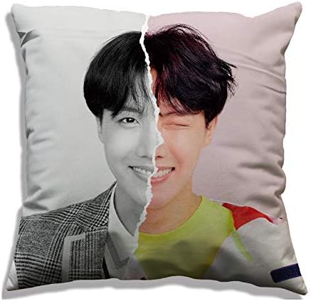 NUOFENG Kpop BTS Bangtan Boys Love Yourself 结 Answer Square Throw Pillow Cover Pillowcase, 17.7inch (2.H10)