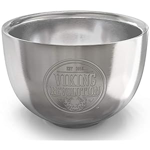 Stainless Steel Shaving Soap Bowl- Shaving Mug for Shave Cream & Soap- Double Layer, Unbreakable Shaving Cup for Wet…