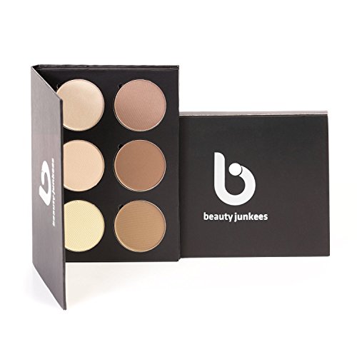Beauty Junkees Contour and Highlighting Kit – Look Instagram Ready; Powder Makeup Palette Made in the USA, Paraben Free, Cruelty Free