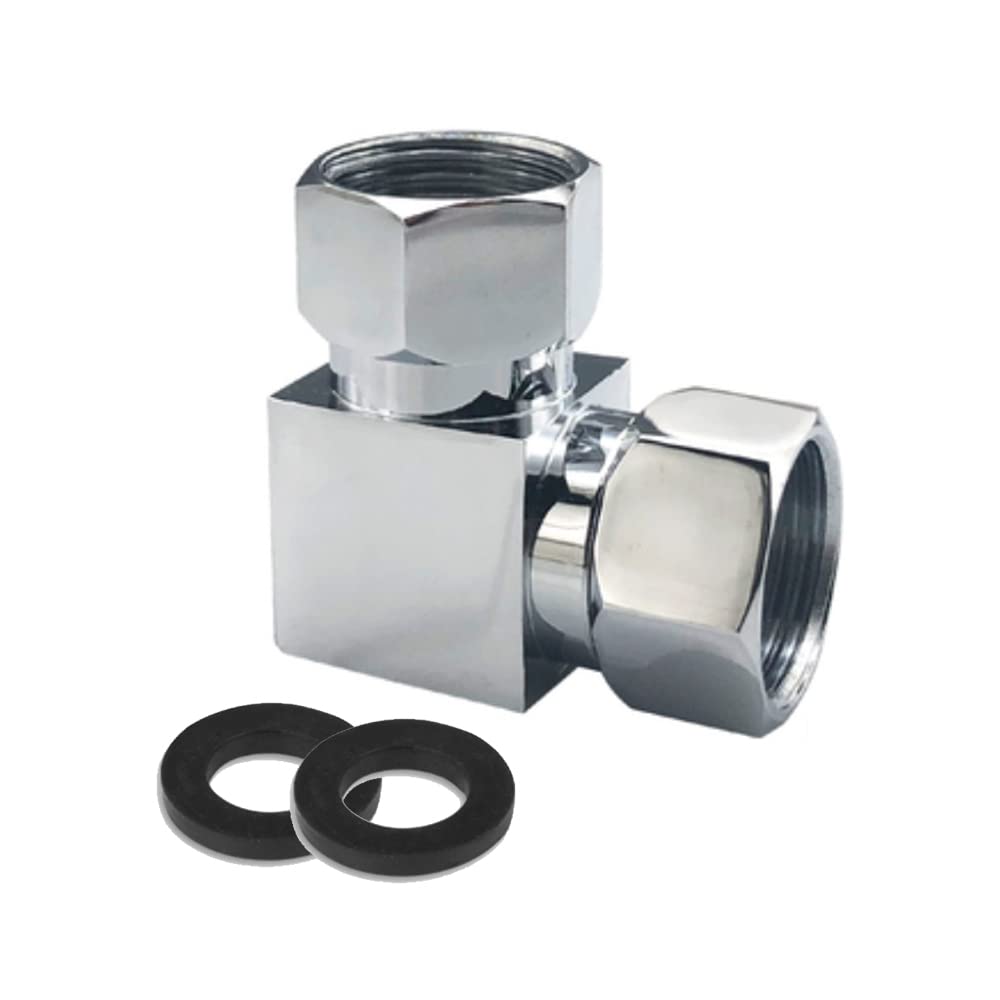 Water Diverter Fitting Adapter, Add-A-Tee G1/2" Hose Connector Adapter for Angle Valve Adapter, Shower arms, Toilet Bidet Sprayer, Hose Pipe Fittings (2 Way L3)
