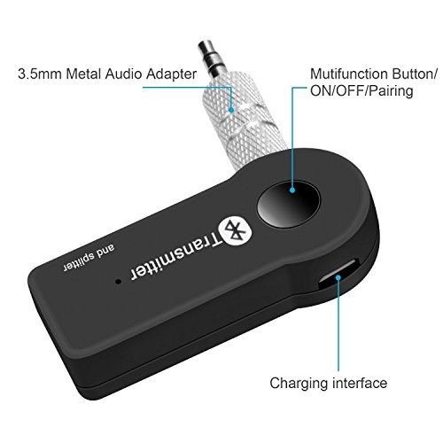 Bluetooth Stereo Transmitter,Sinvitron? Mini V4.0 A2DP Portable
