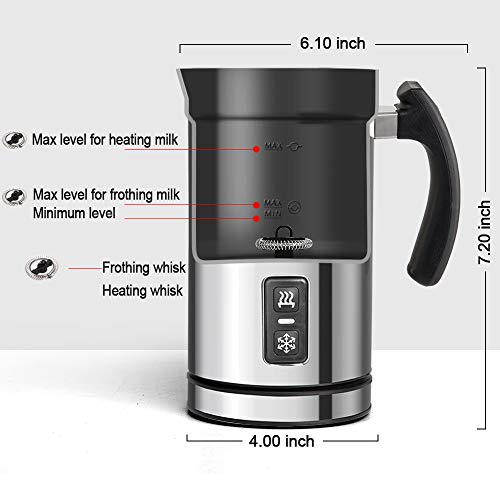 Secura Electric Milk Frother, Automatic Milk Steamer Warm or Cold Foam Maker for Coffee
