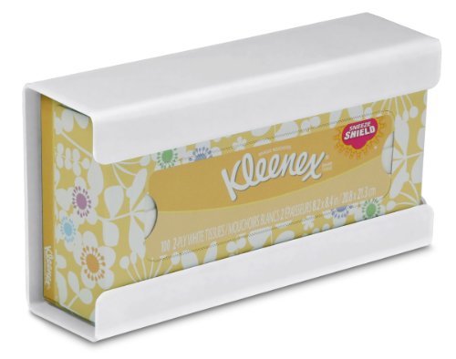 TrippNT 50994 Plastic Wall Mountable Kleenex Box Holder, 9-7/8" Width x 5-1/4" Height x 2-3/4" Depth, Small, White