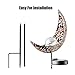 Garden Solar Lights Outdoor Decorations Lawn Ornaments Moon Crackle Glass Globe Solar Stake Light IP64 Waterproof Solar Powered Stake Lights for Garden Patio Backyard Pathway