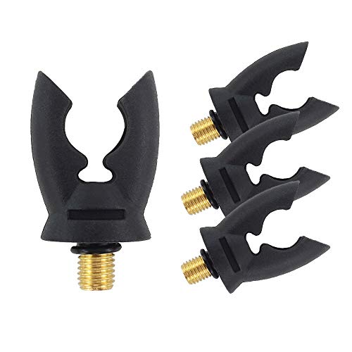 Hirisi Tackle 4 x Karpfenangeln Rutenauflage Kopf Gummi Greifer für alle Rutenhalter Karpfen Grobe Angeln Zubehör (4 Stück)