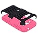 Core Prime Case, LK [Shock Absorption] Hybrid Dual Layer Armor Defender Protective Case Cover with Kickstand for Samsung Galaxy Core Prime, Hot Pink