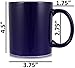 Serami 19oz Cobalt Large Classic Mugs for Coffee or Tea. Large Handle and Heavy Duty Construction, Set of 4
