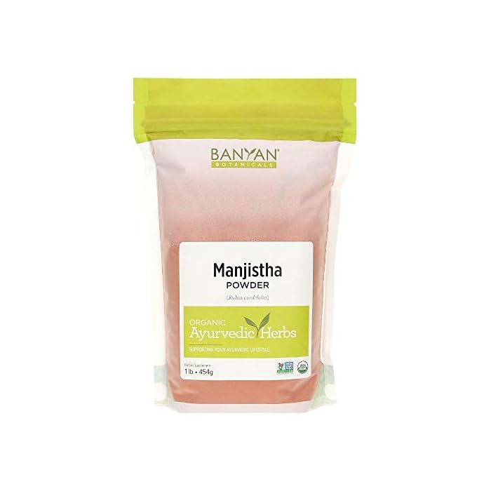 Banyan Botanicals Manjistha Powder, 1 Pound - USDA Organic - Rubia cordifolia - Cleanses The Blood & Lymph - Ayurveda