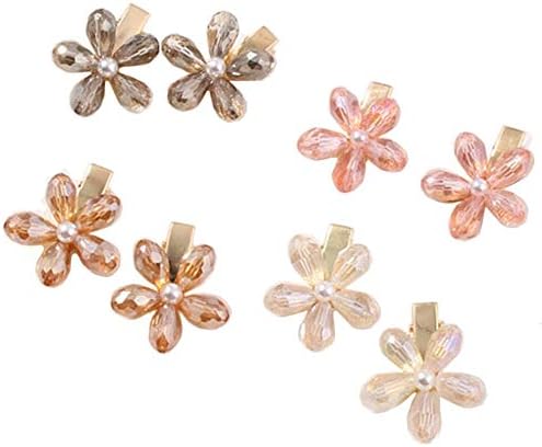 Crystal Hair Clips Small Pearl Hairpins Textention Fashion Hair Barrettes Decorative Bling Hair Accessories for Women Ladies