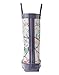OAKI Kids Rubber Rain Boots with Easy-on Handles, Pink Owls, 8T US Toddler