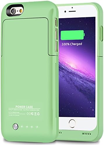 iPhone 6 Battery Case Slim External Battery Backup Charger Case 3500mah Fast Rechargeable Charging Case for iPhone 6/6S 4.7 inch by Fantasic LLC (Green)
