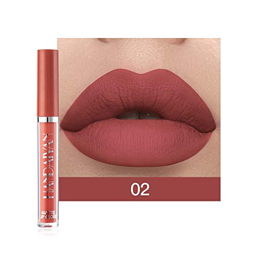LANGMAN Lip Gloss Set, 6PCS Nude Liquid Lipstick Moisturizer Smooth, Waterproof with Clear Lip Gloss for Women (A)