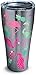 Tervis 1261330 Flamingo Pattern Stainless Steel Tumbler with Clear and Black Hammer Lid 30oz, Silver