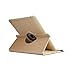 AiSMei Case for 9.7-Inch iPad 5th (2017)/ iPad 6th (2018)/ iPad Air (2015), Rotating Protective Case Cover w/Auto Wake/Sleep Function,Gold