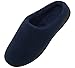 HomeTop Soft Winter Warm Memory Foam Coral Fleece House Slippers for Men ¨C Assorted Styles & Color (11-12 D(M) US, Navy Blue)