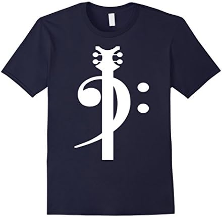 Men's Bass Guitar Black T-shirt  XL Navy