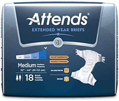 Attends Extended Wear Brief Medium DDEW20 Pack of 18